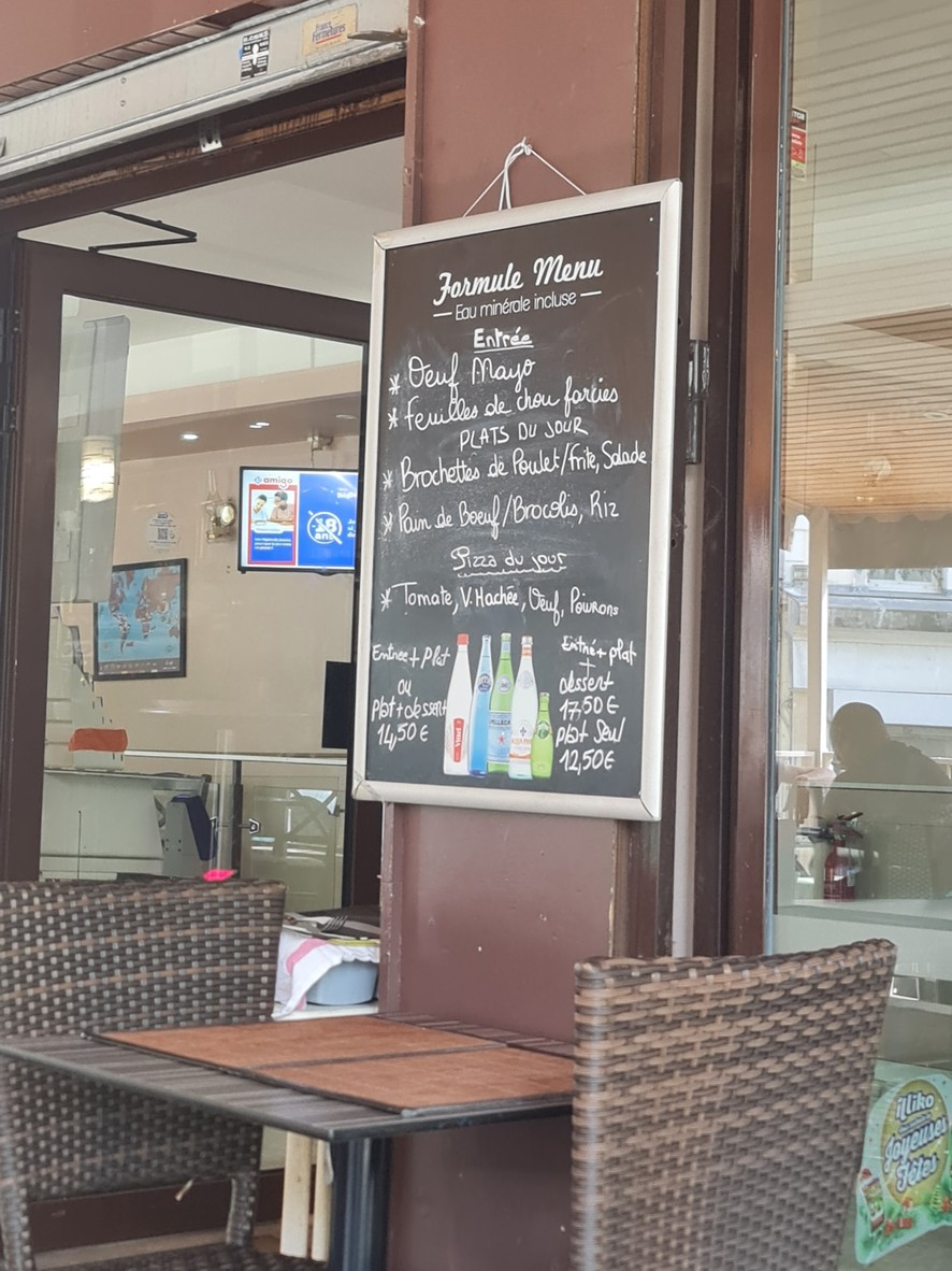 La Terrasse du Marché menu 2