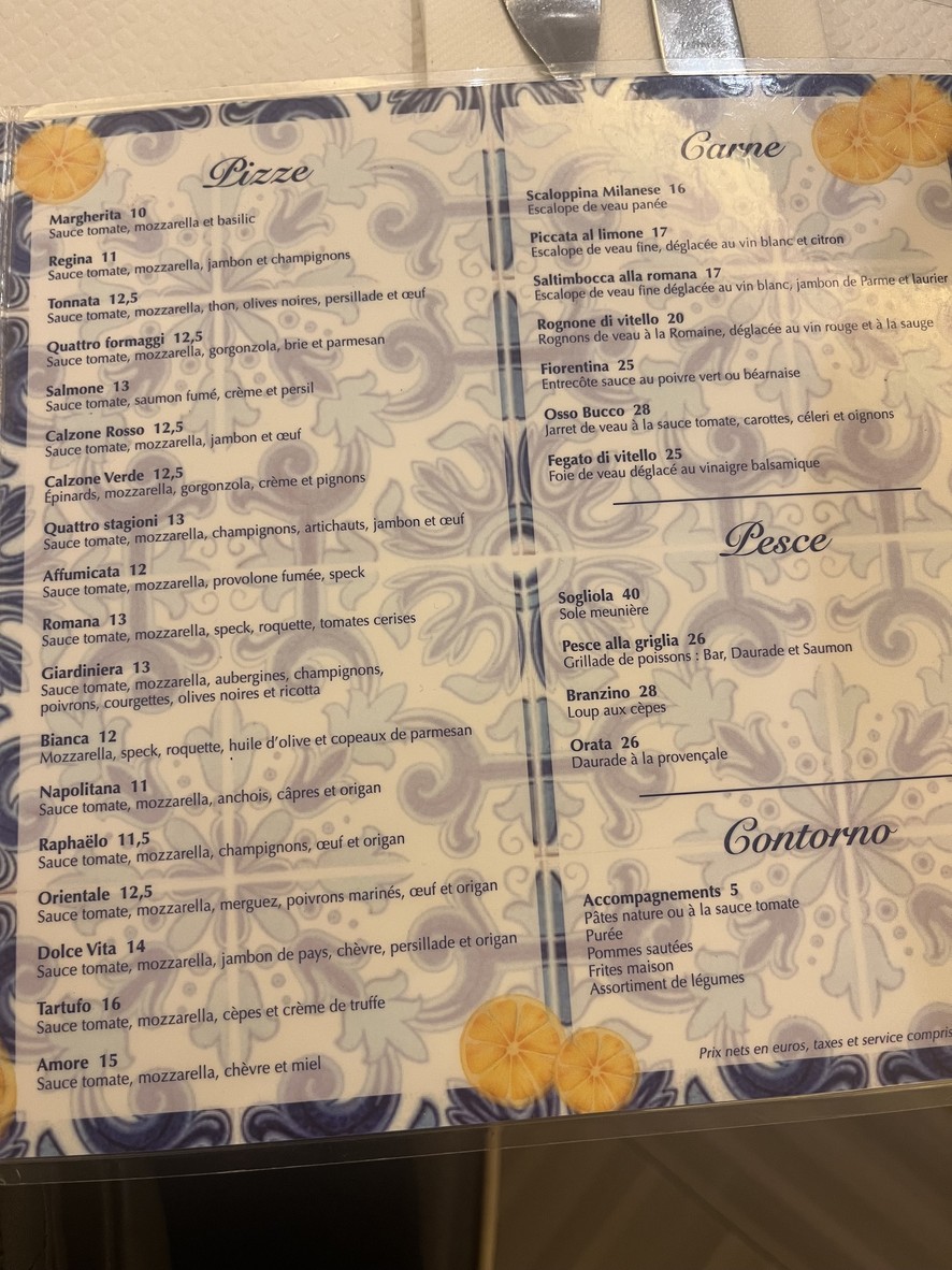 Dolce Vita menu 2