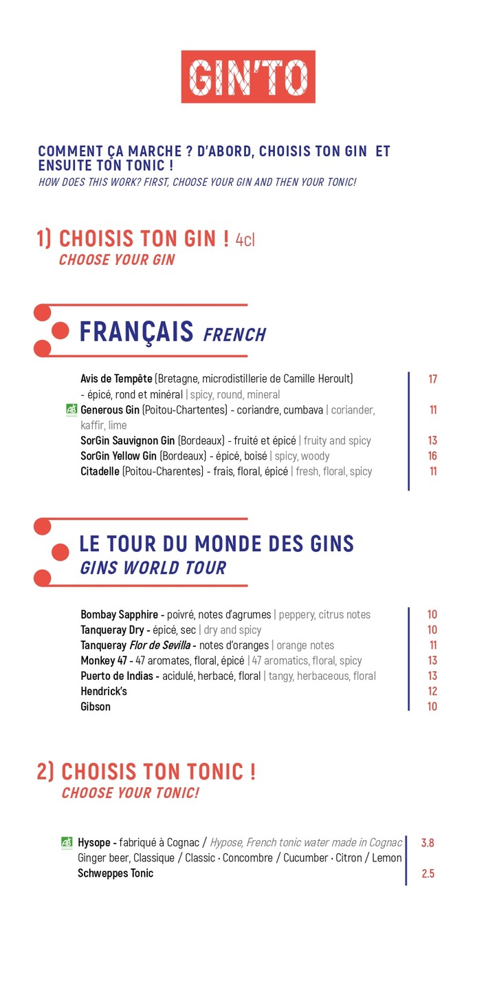 Halle Quatre menu 4