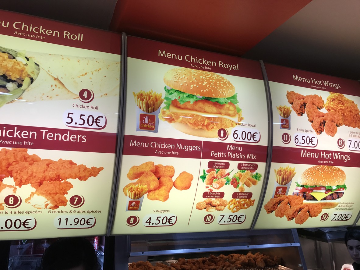 All chıcken menu 3