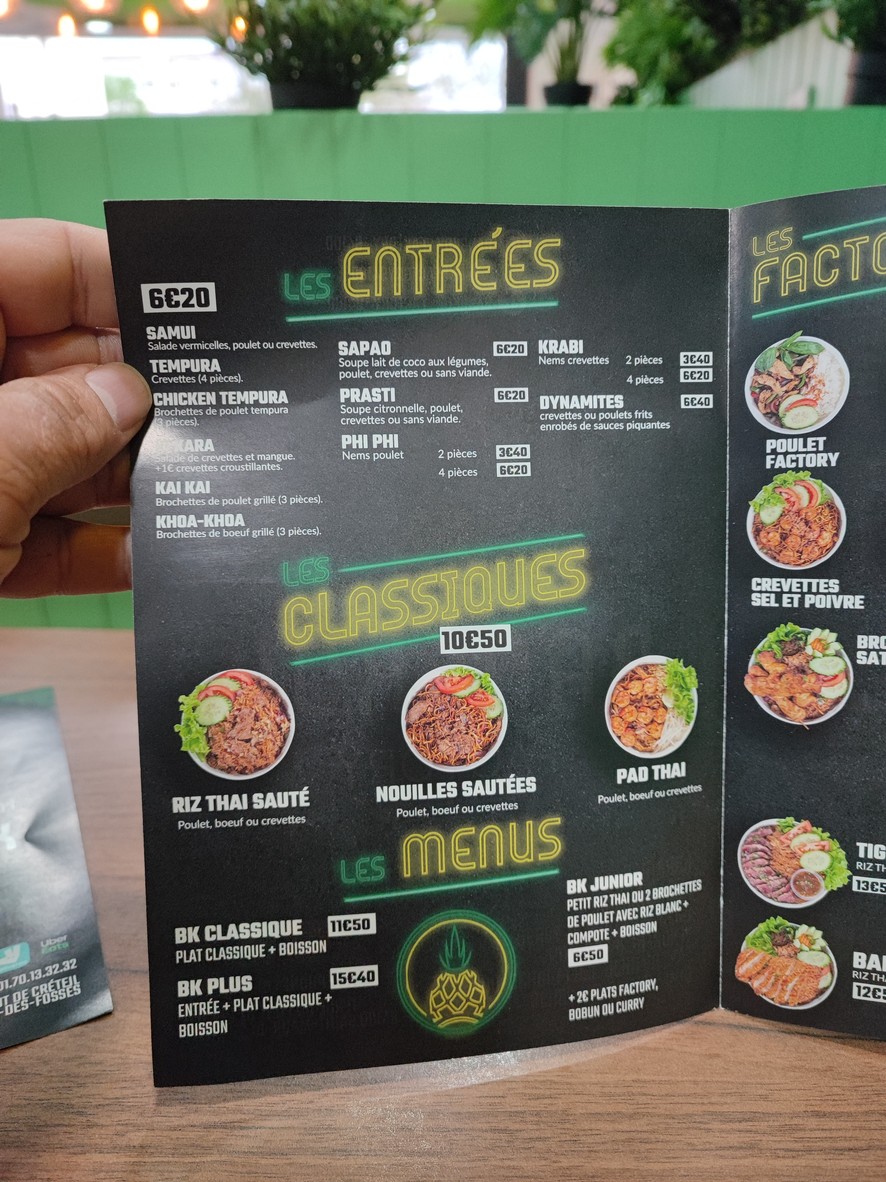 Bangkok Factory Saint-Maur-des-Fossés menu 2