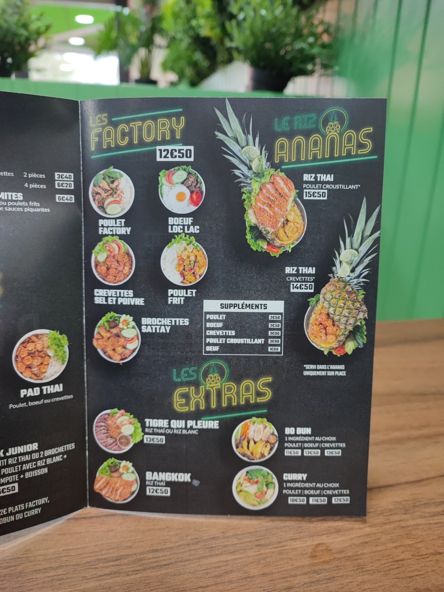 Bangkok Factory Saint-Maur-des-Fossés menu 3