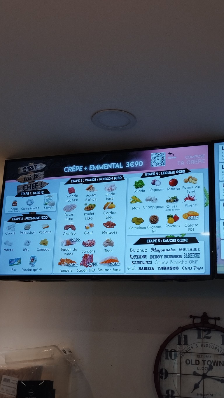 Crepe Maker menu 2