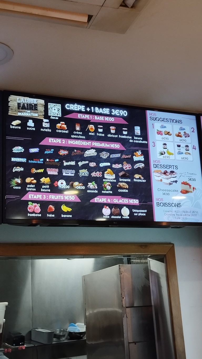 Crepe Maker menu 3