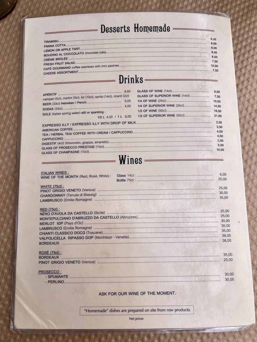 Le Den menu 3