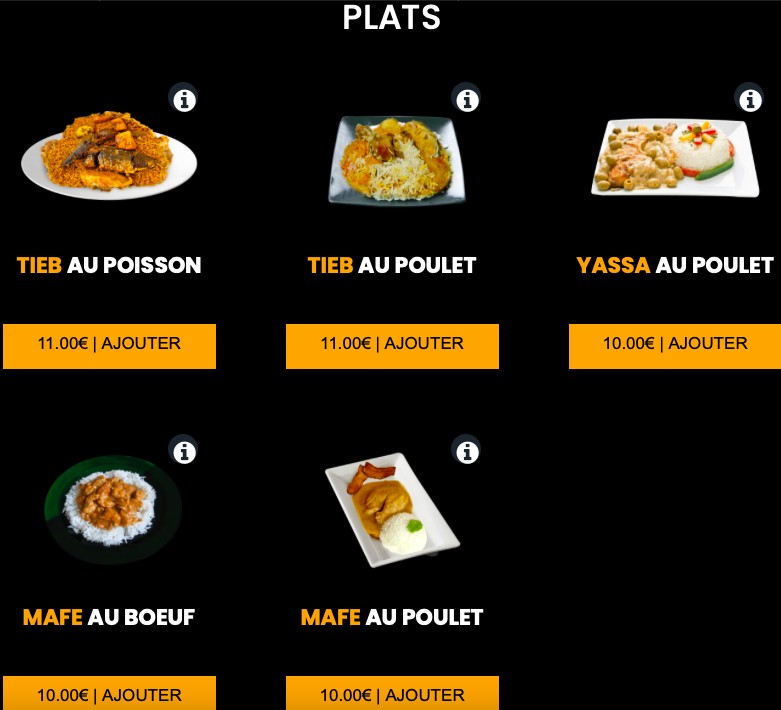 African Evasion Ivry menu 2