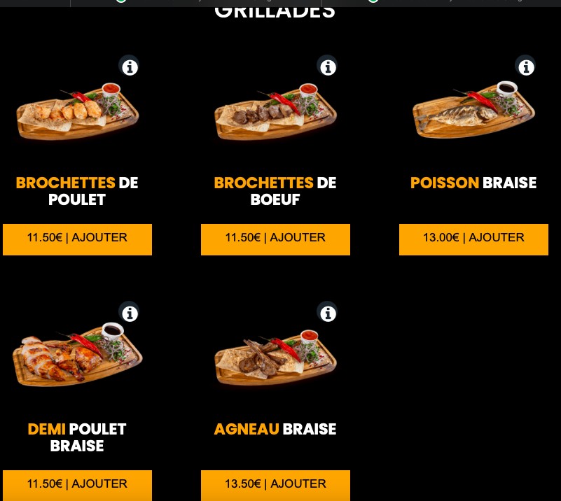 African Evasion Ivry menu 3