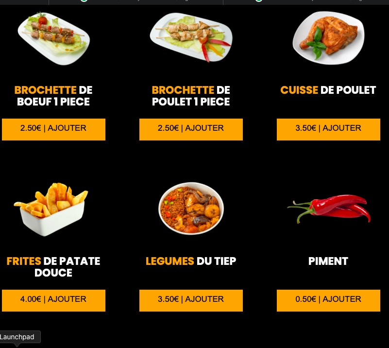 African Evasion Ivry menu 4