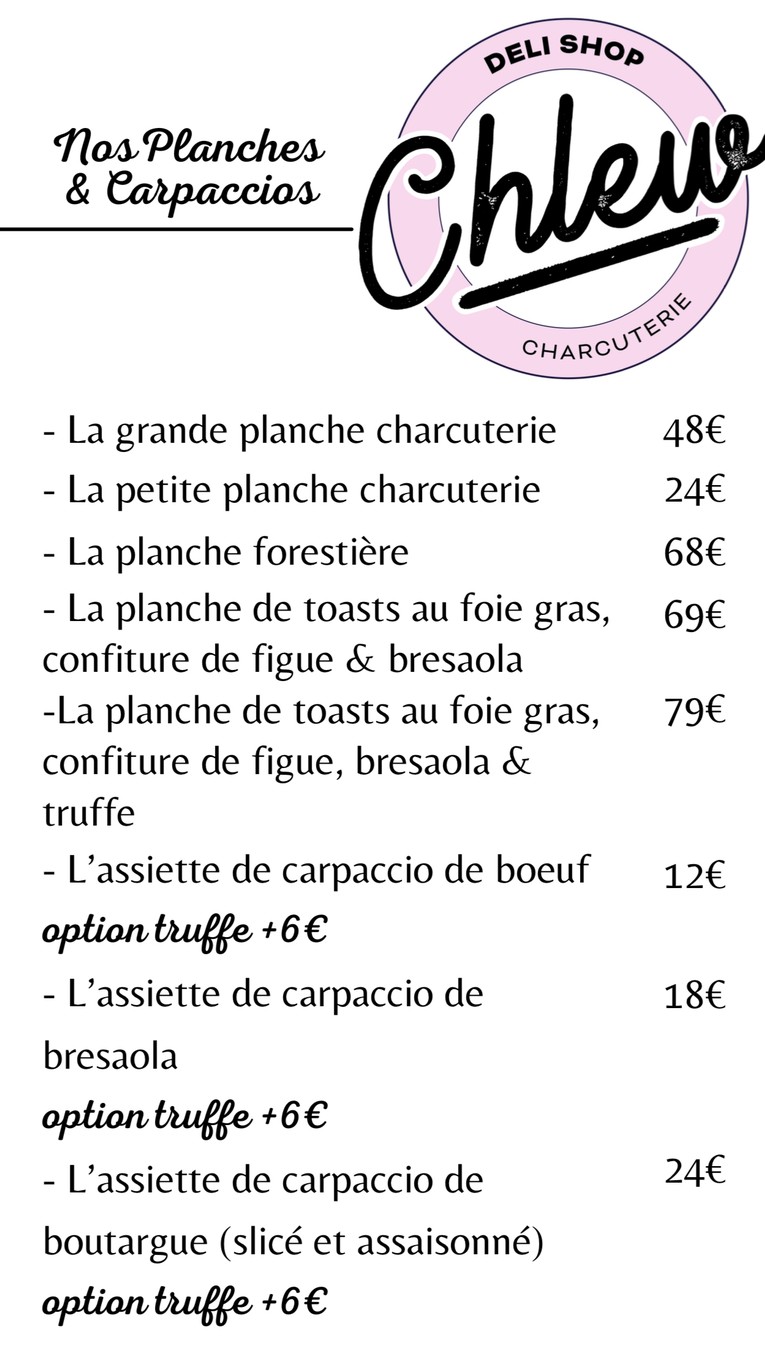 Chlew menu 3