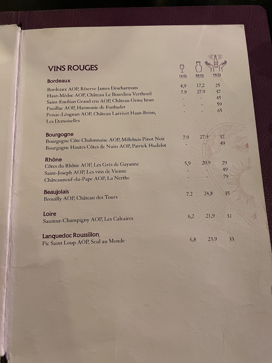 Rita menu 3