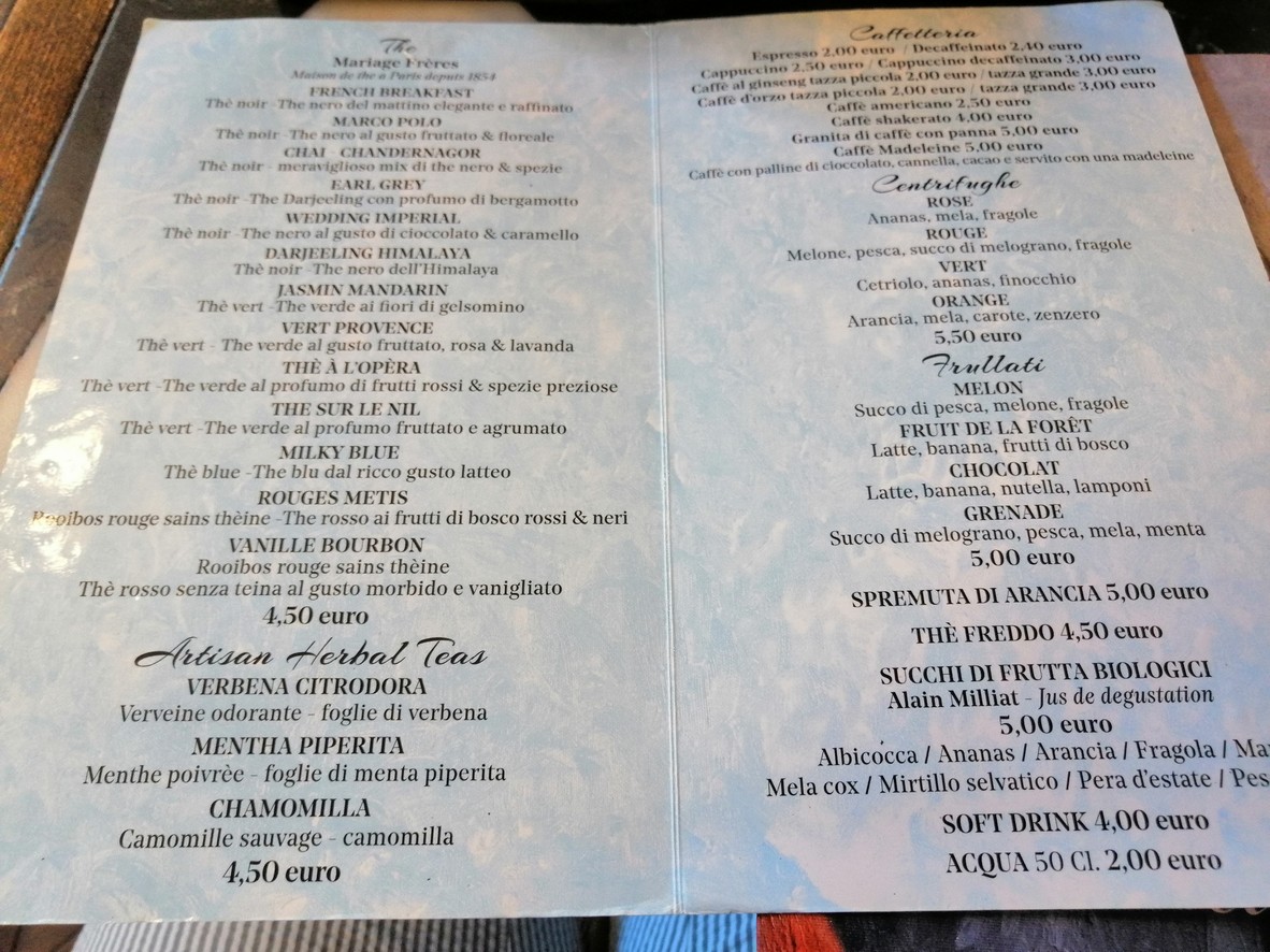 Madeleine menu 6