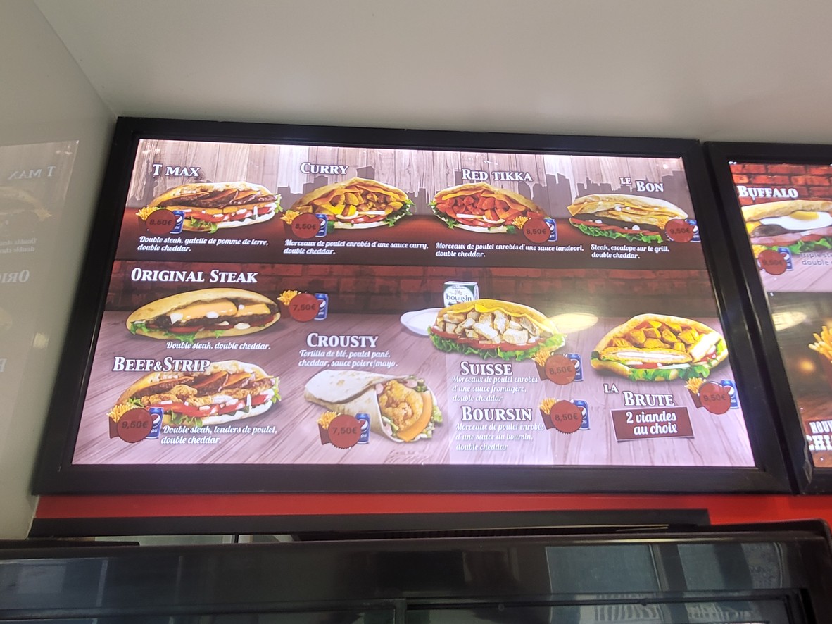King Burger menu 1