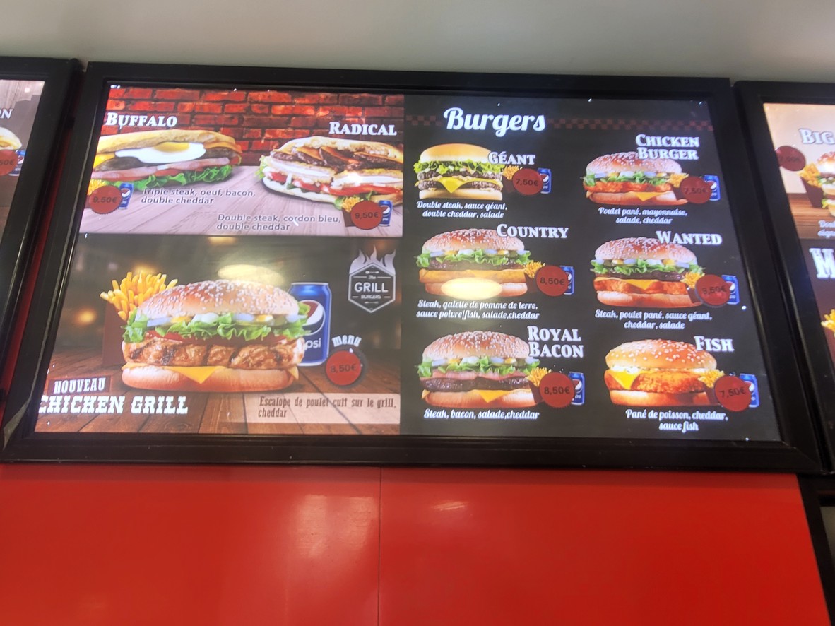 King Burger menu 2