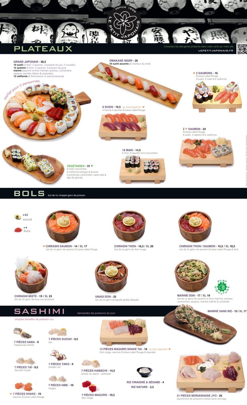 Le Petit Japonais menu 2