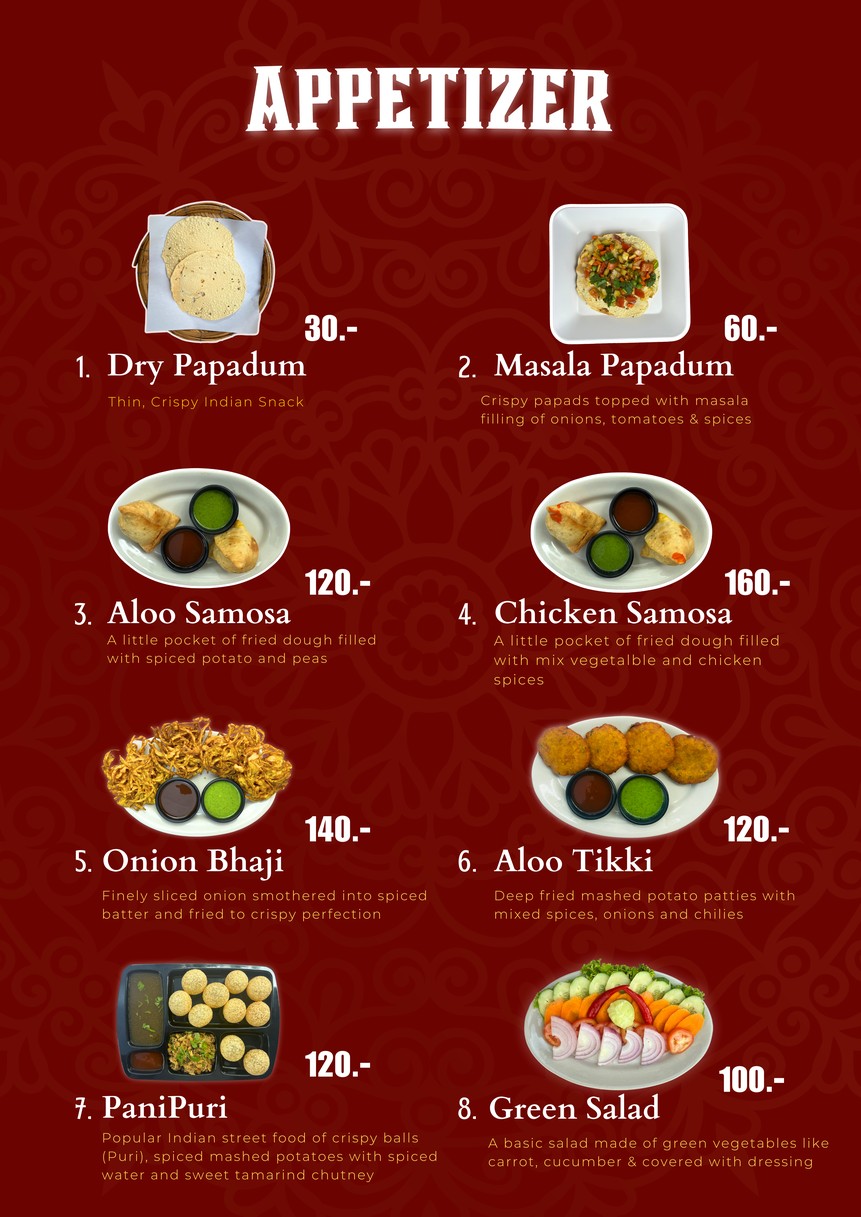 OM GANESH INDIAN RESTAURANT 1997 | Bangkok menu 1