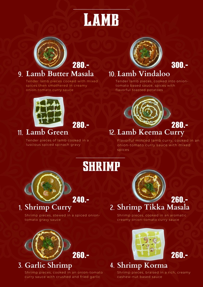 OM GANESH INDIAN RESTAURANT 1997 | Bangkok menu 6