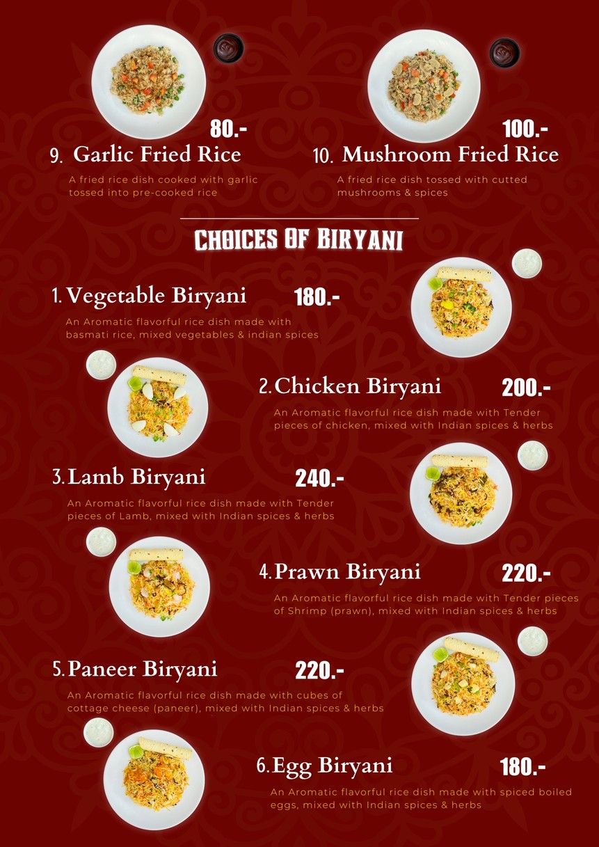 OM GANESH INDIAN RESTAURANT 1997 | Bangkok menu 7