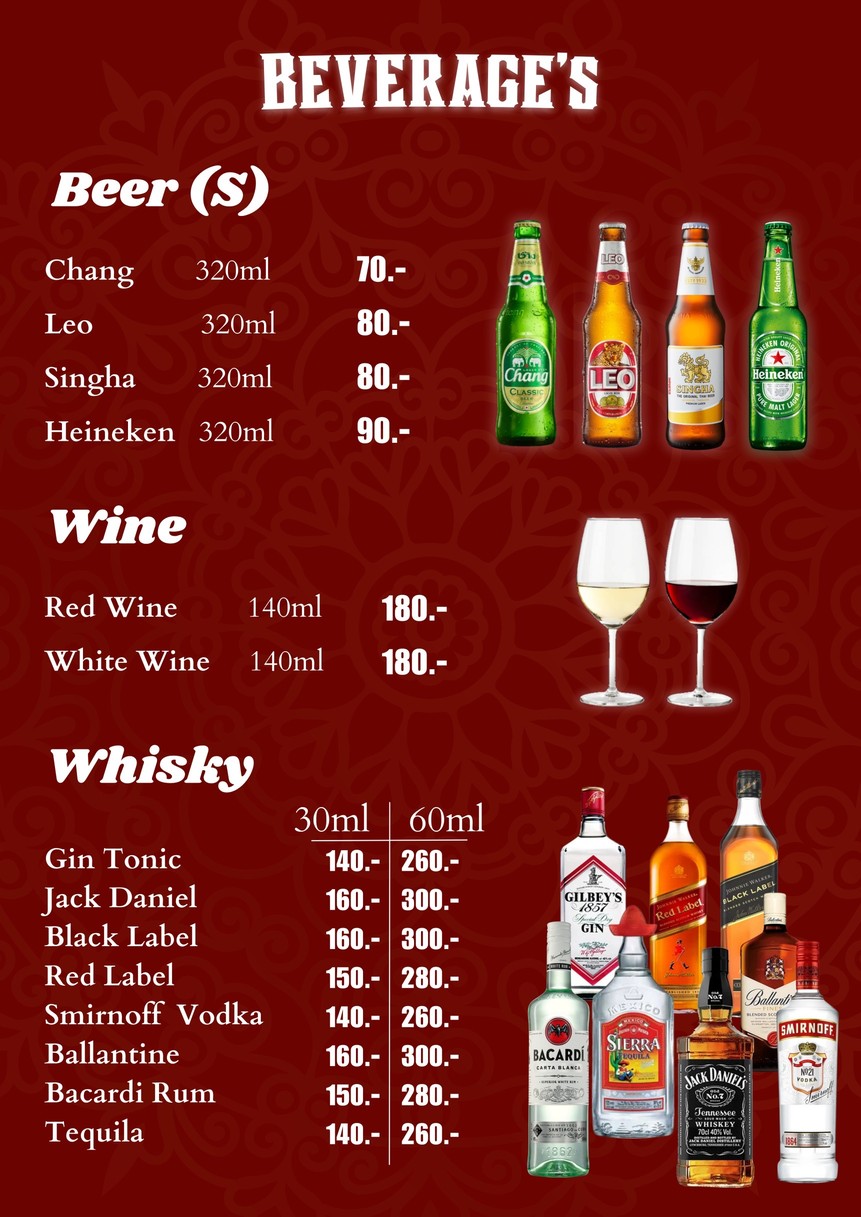OM GANESH INDIAN RESTAURANT 1997 | Bangkok menu 8
