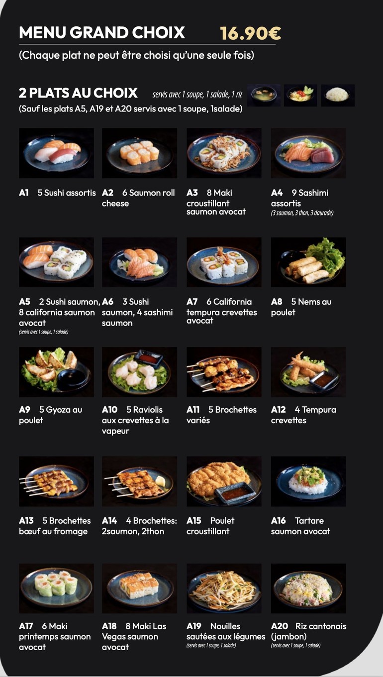 Izu Sushi Vanves menu 2