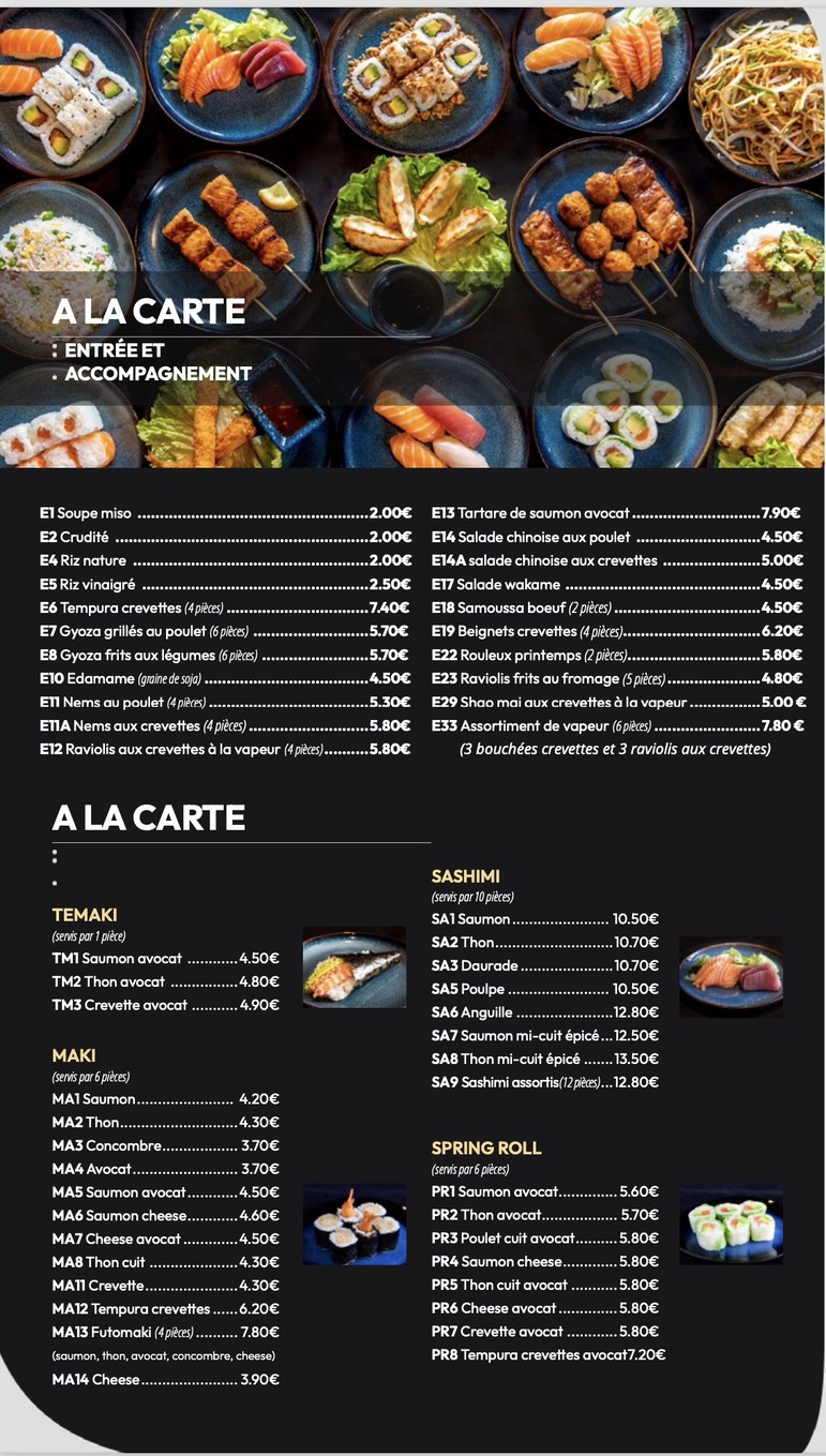 Izu Sushi Vanves menu 9
