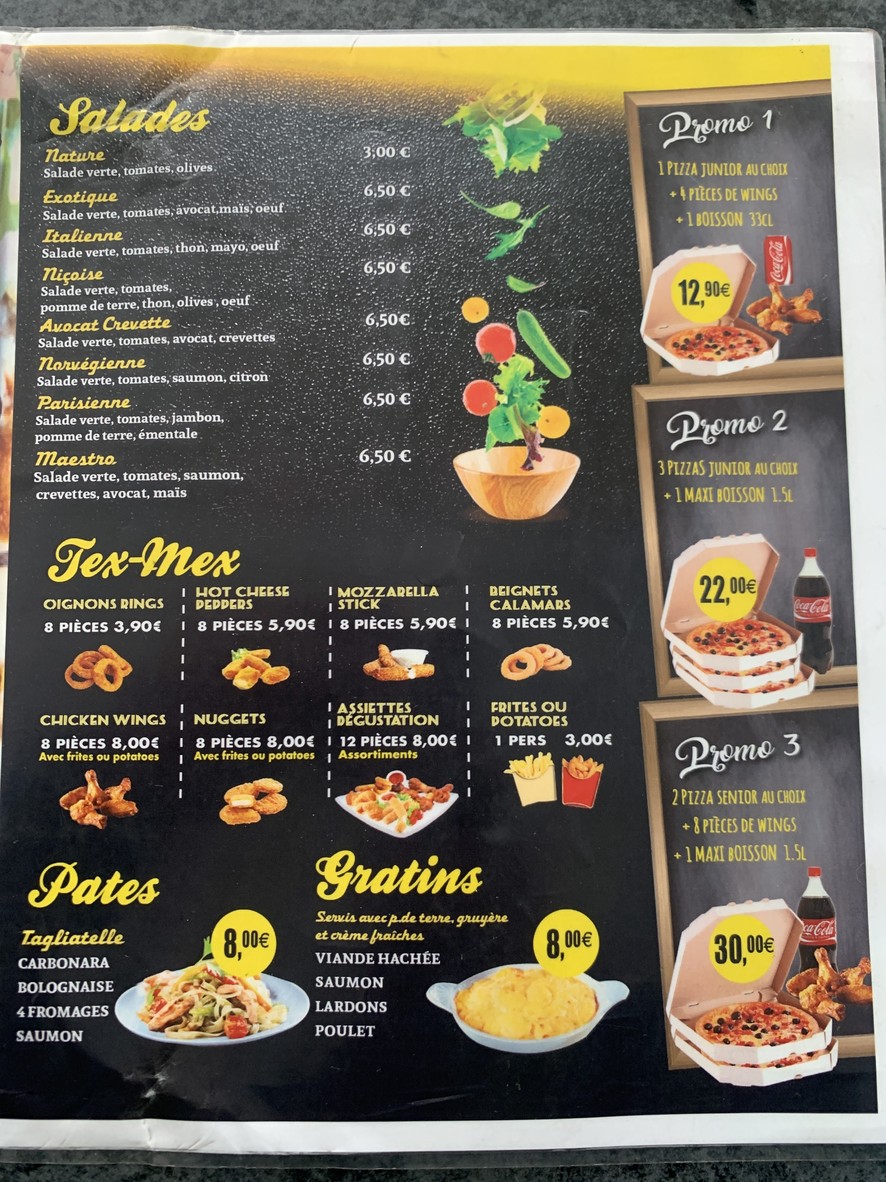 Pizza Maestro. menu 2