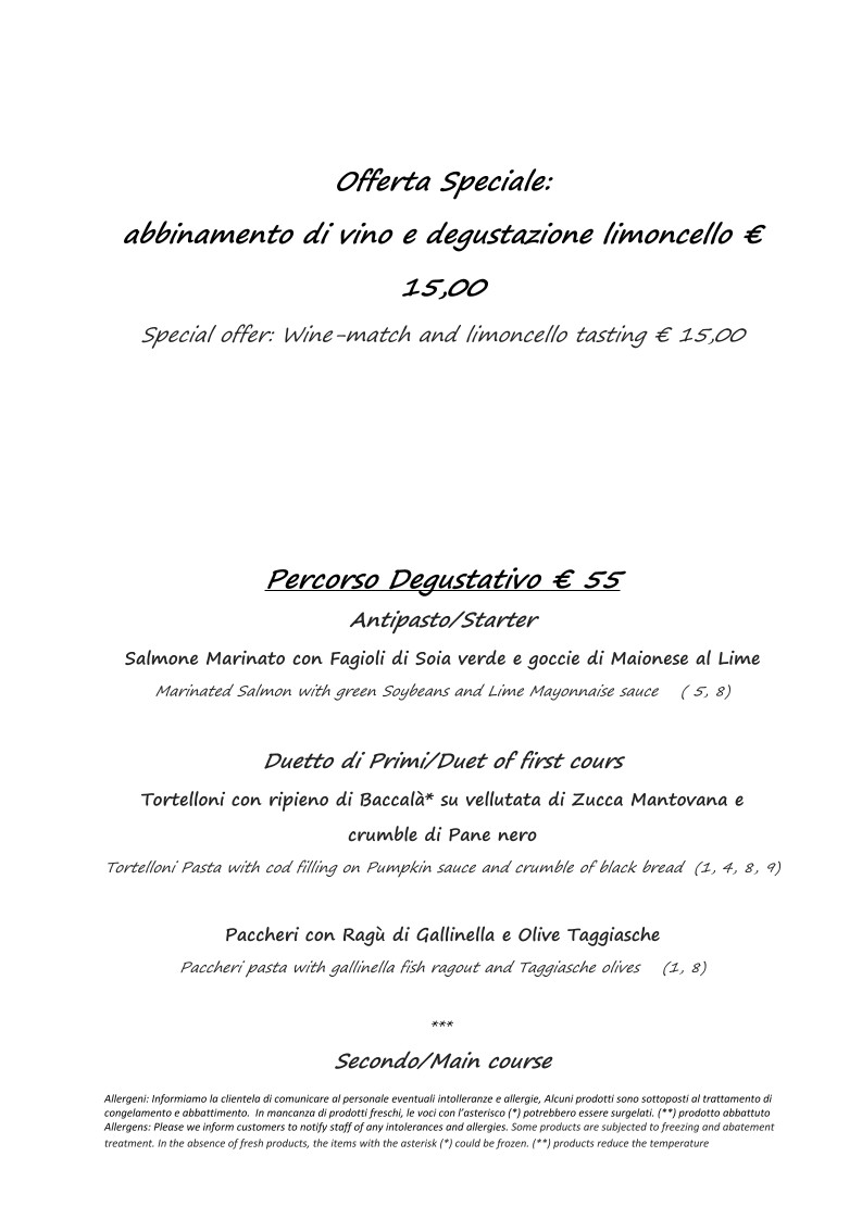 Ristorante Cotto - Dharma Group menu 1