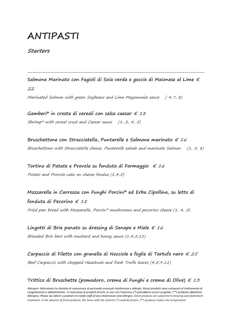 Ristorante Cotto - Dharma Group menu 3