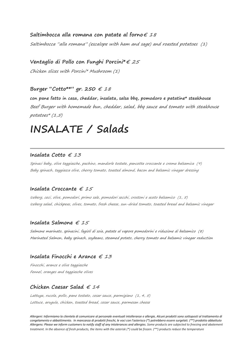 Ristorante Cotto - Dharma Group menu 7