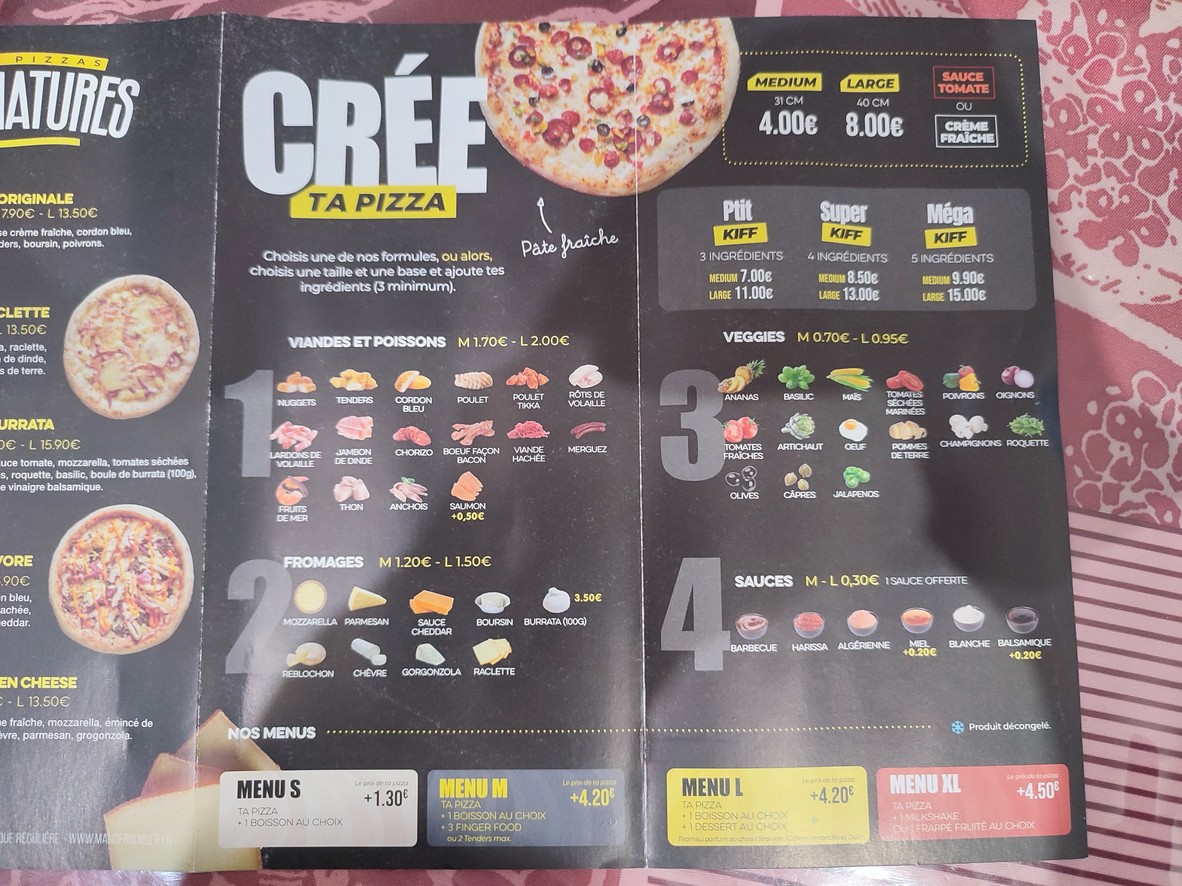 Five Pizza Original - Drancy menu 2