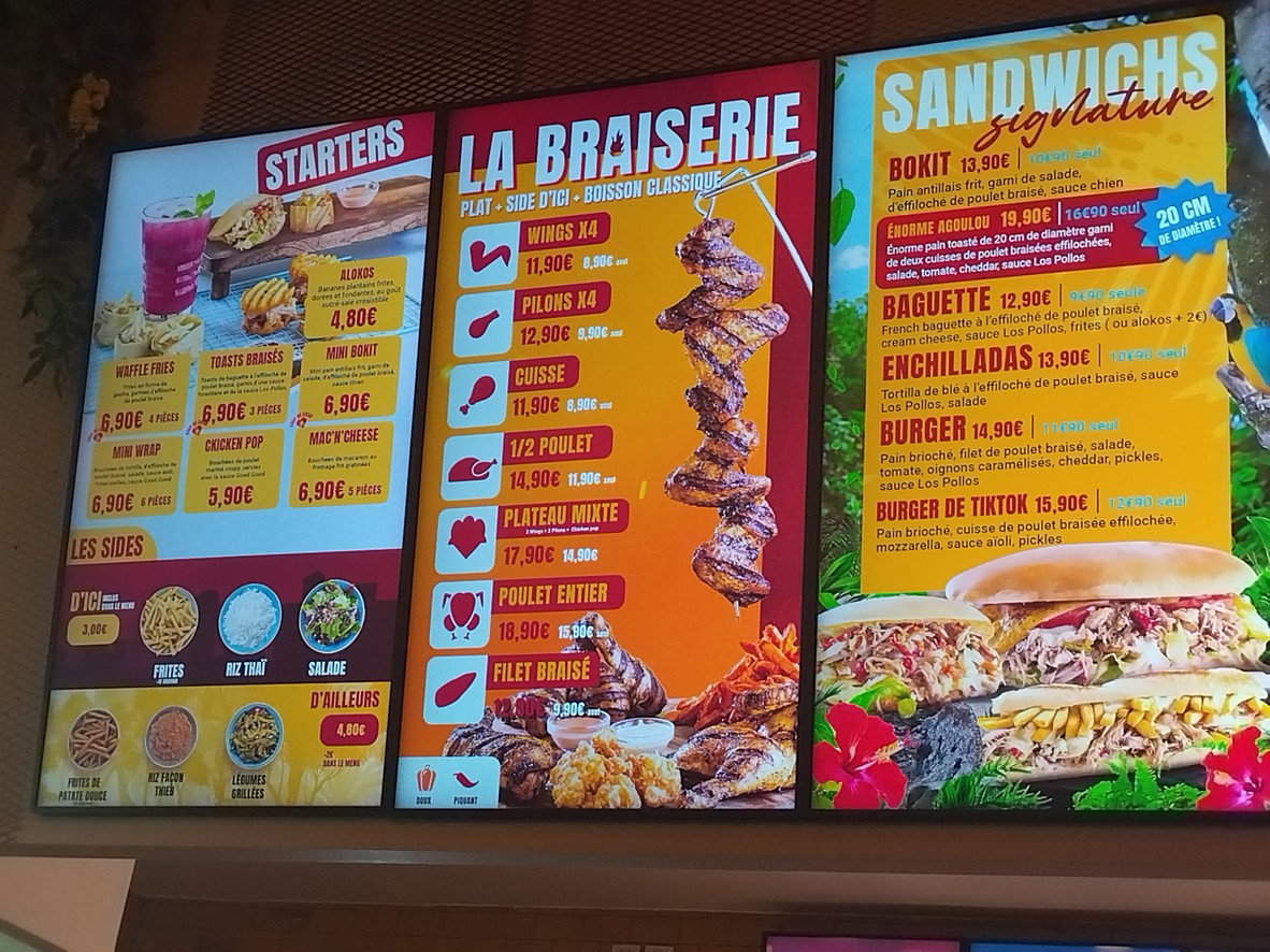 Los Pollos menu 3