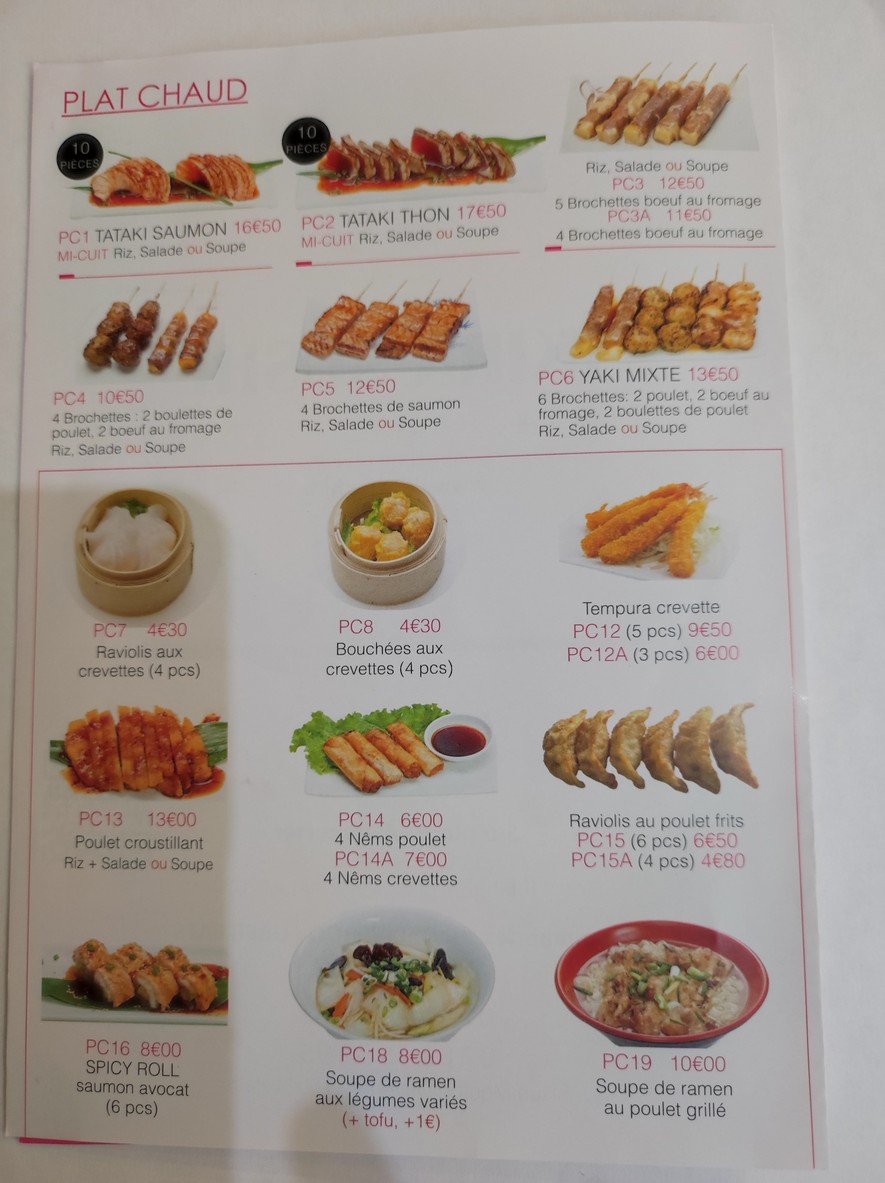 IKIRA SUSHI menu 3