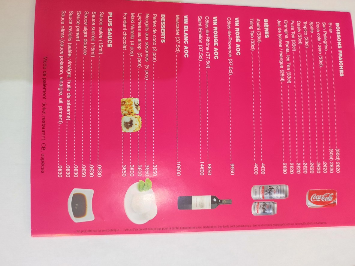 IKIRA SUSHI menu 4