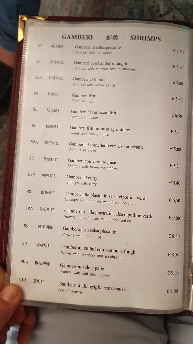 Vento Dell'Est menu 7