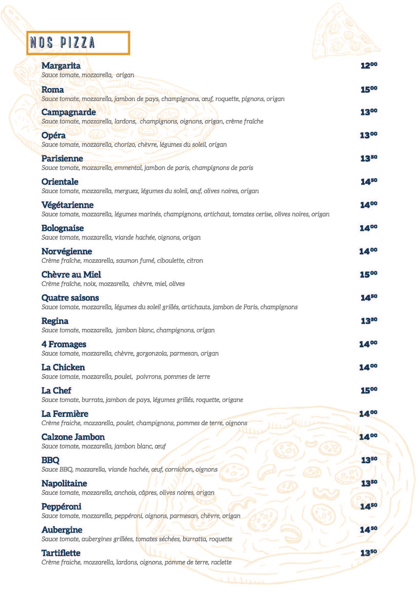 Chez sofia menu 1