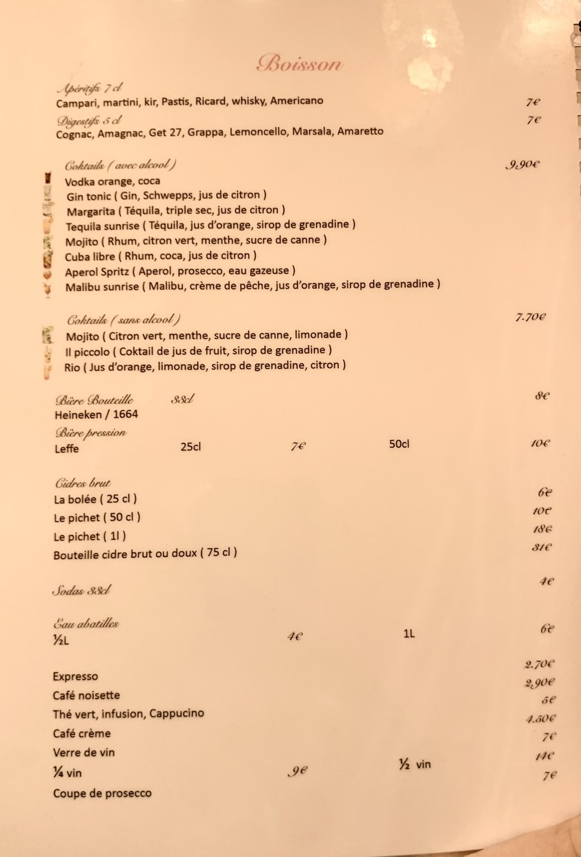 La Crêperie Eiffel menu 4