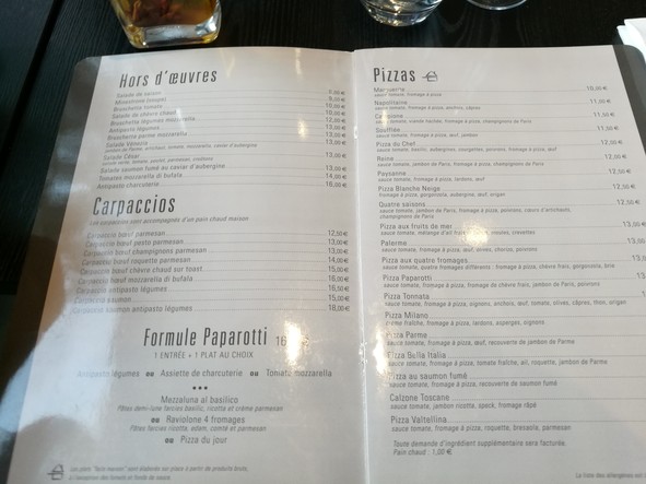 Restaurant Paparotti Boulogne-Billancourt
