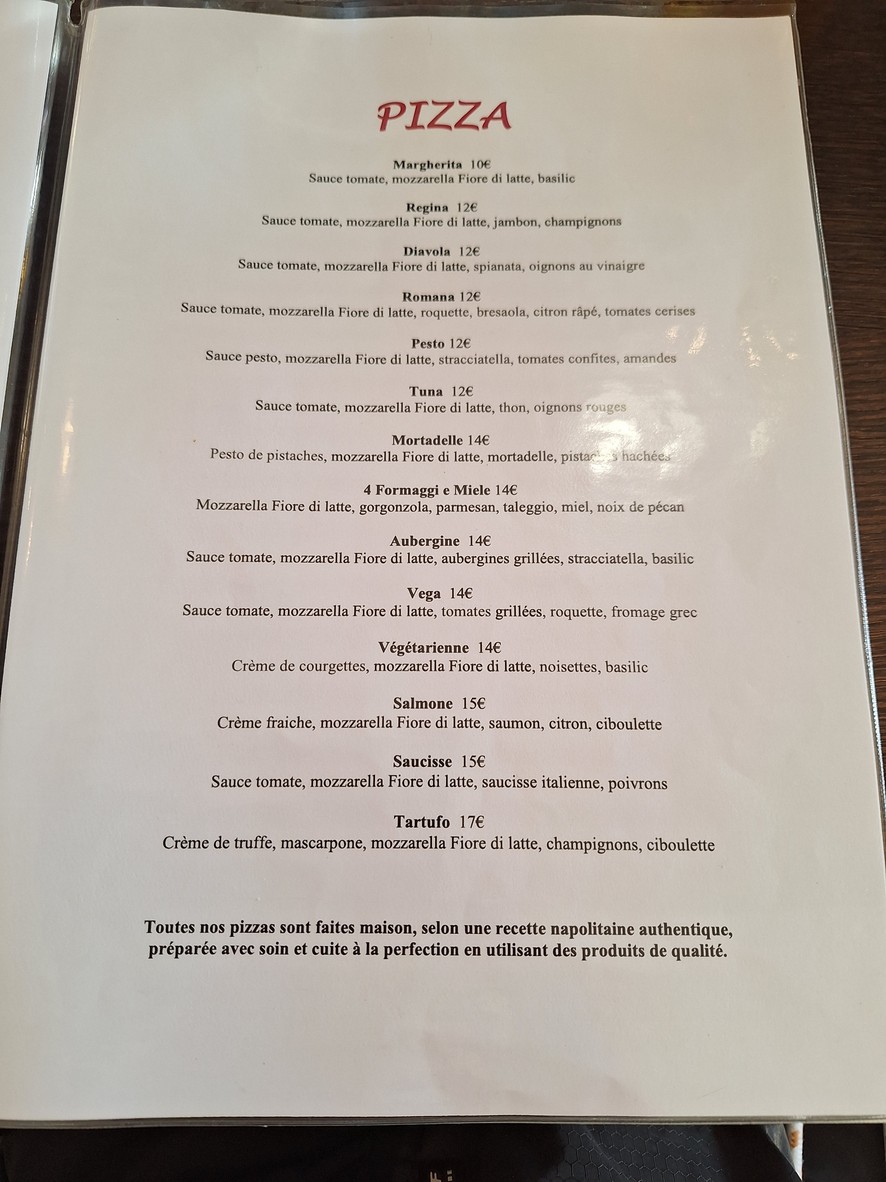 Restaurant Villa Murat menu 2