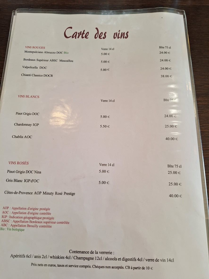 Restaurant Villa Murat menu 4