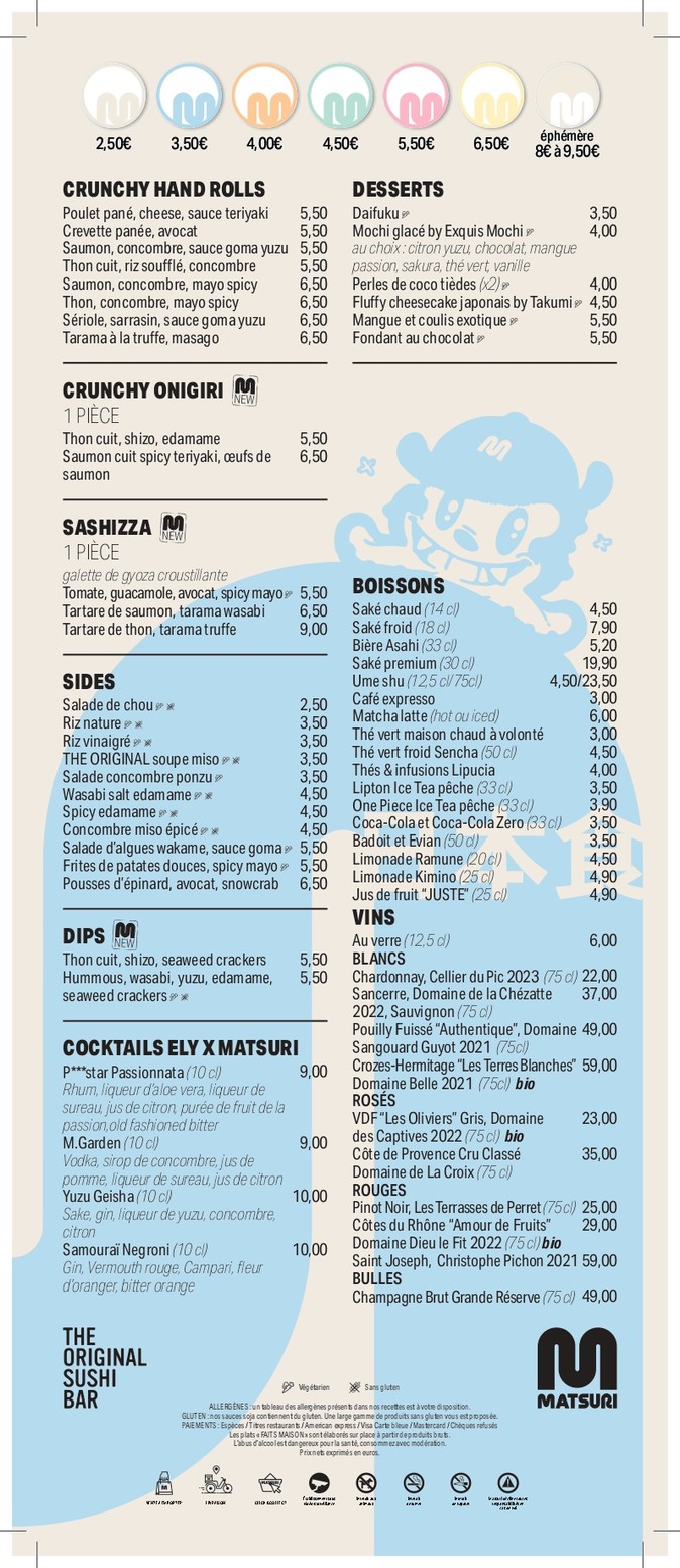 Matsuri menu 2