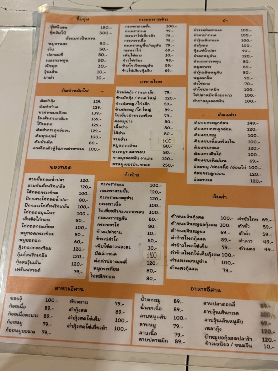 Shànyùn lín tàilù menu 2