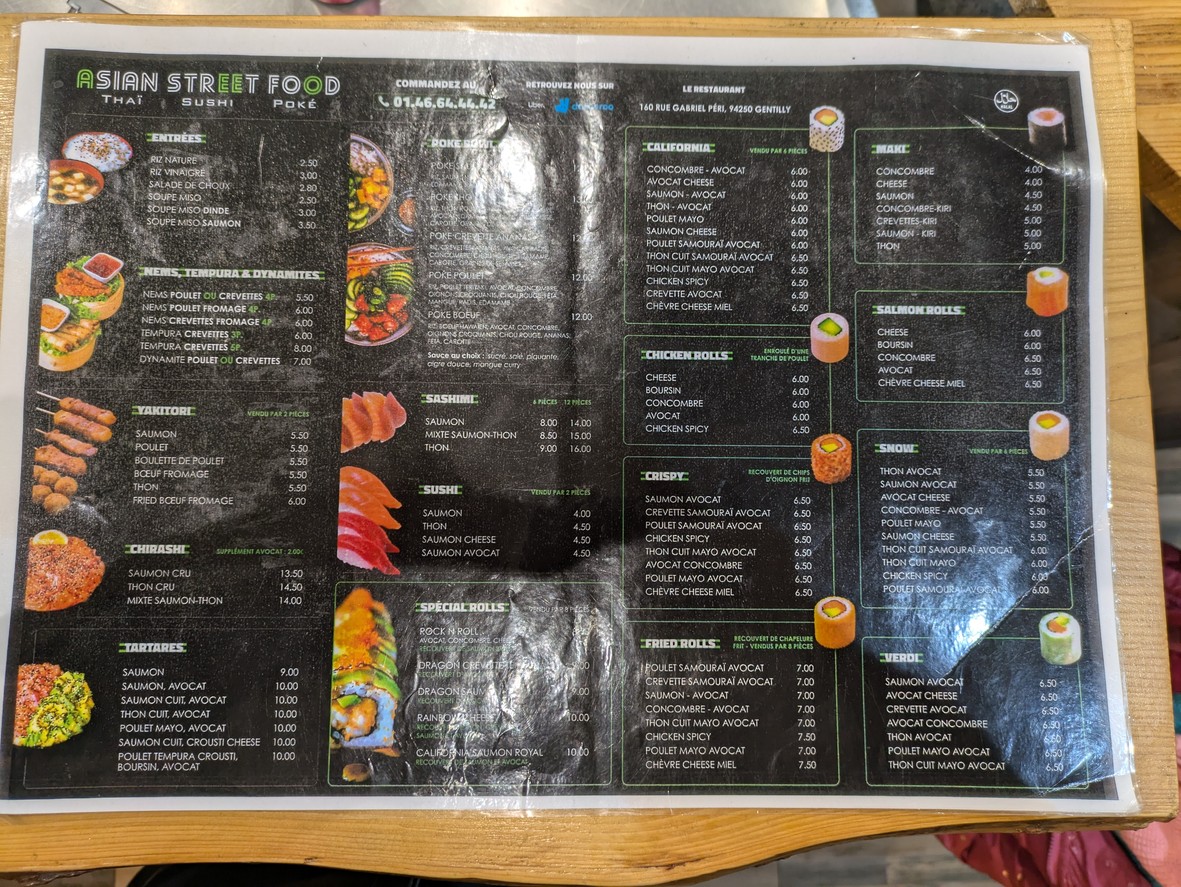 Asian Street Food menu 1