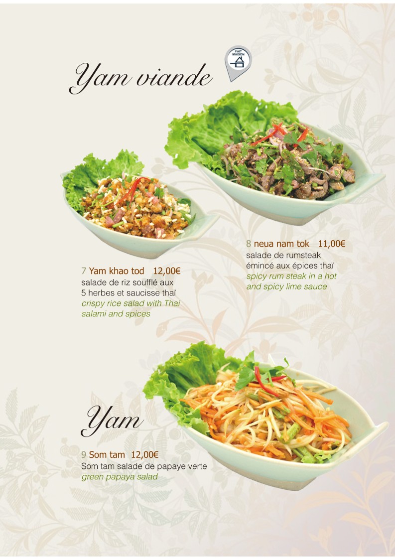 Im Thaï Gourmet menu 2