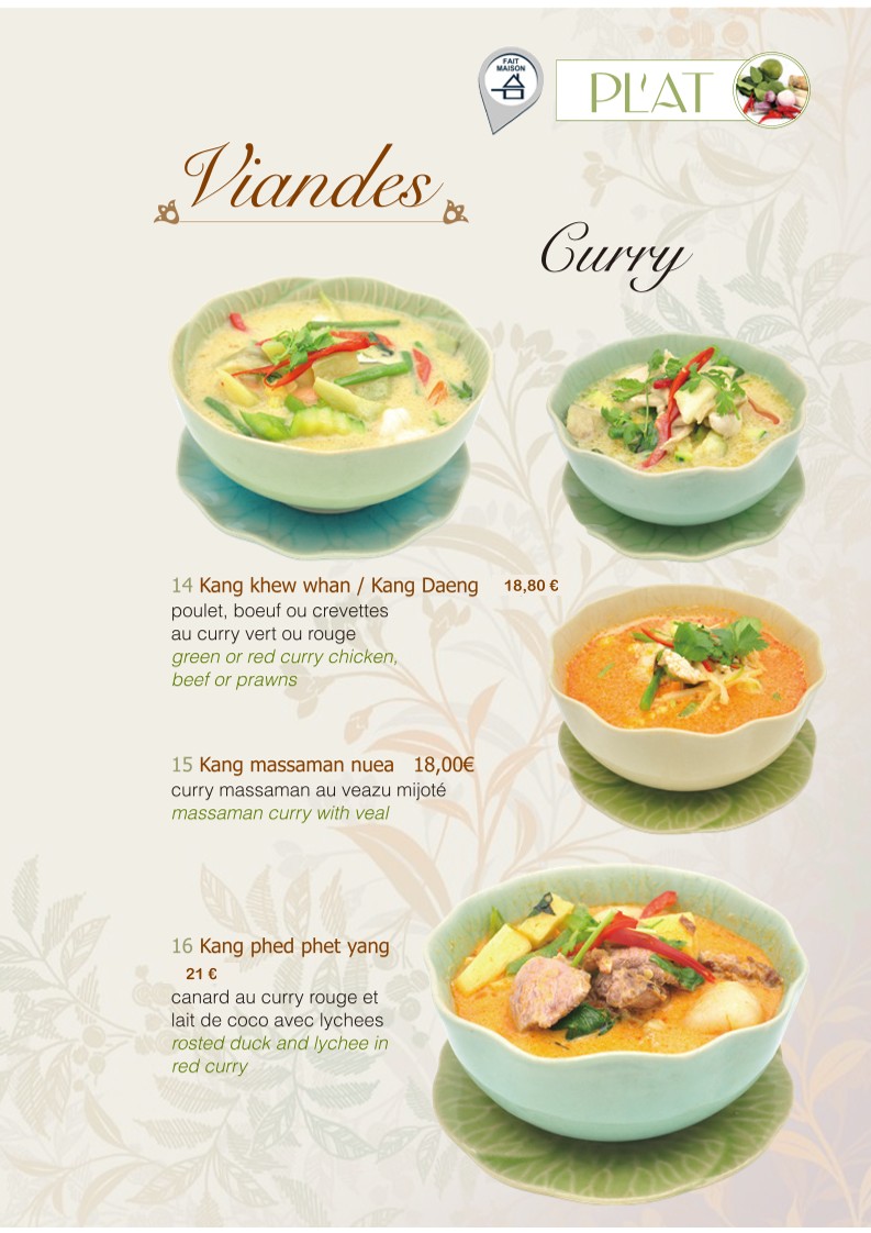 Im Thaï Gourmet menu 4