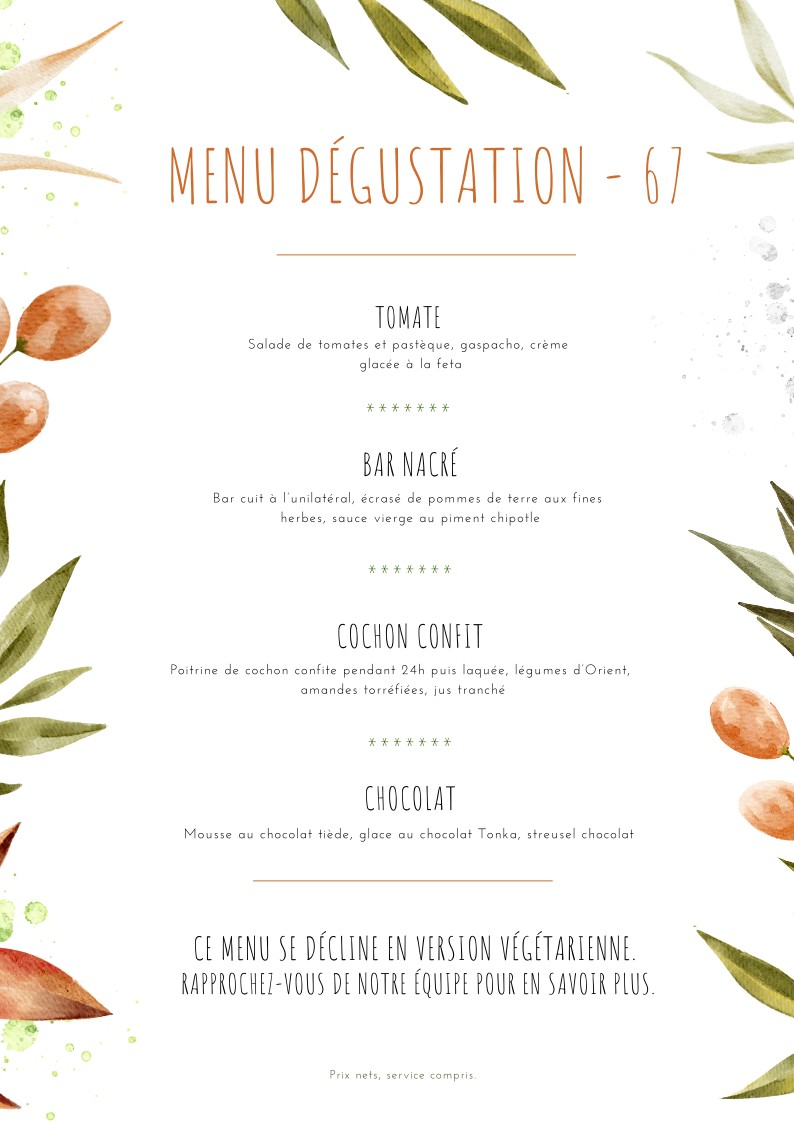 Dame Augustine menu 3