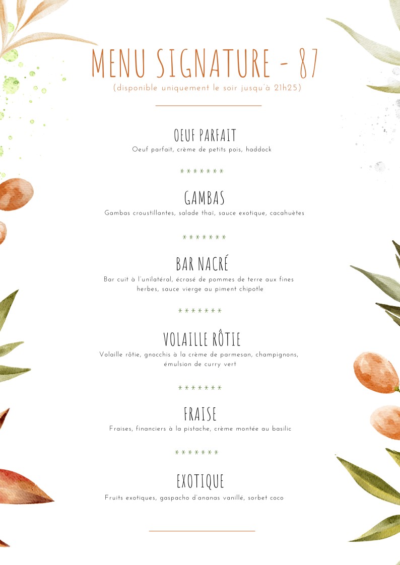 Dame Augustine menu 4