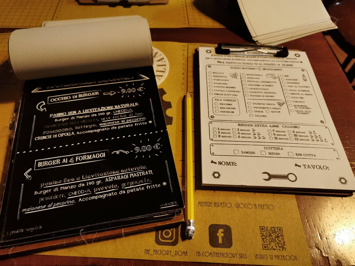 The Factory menu 4