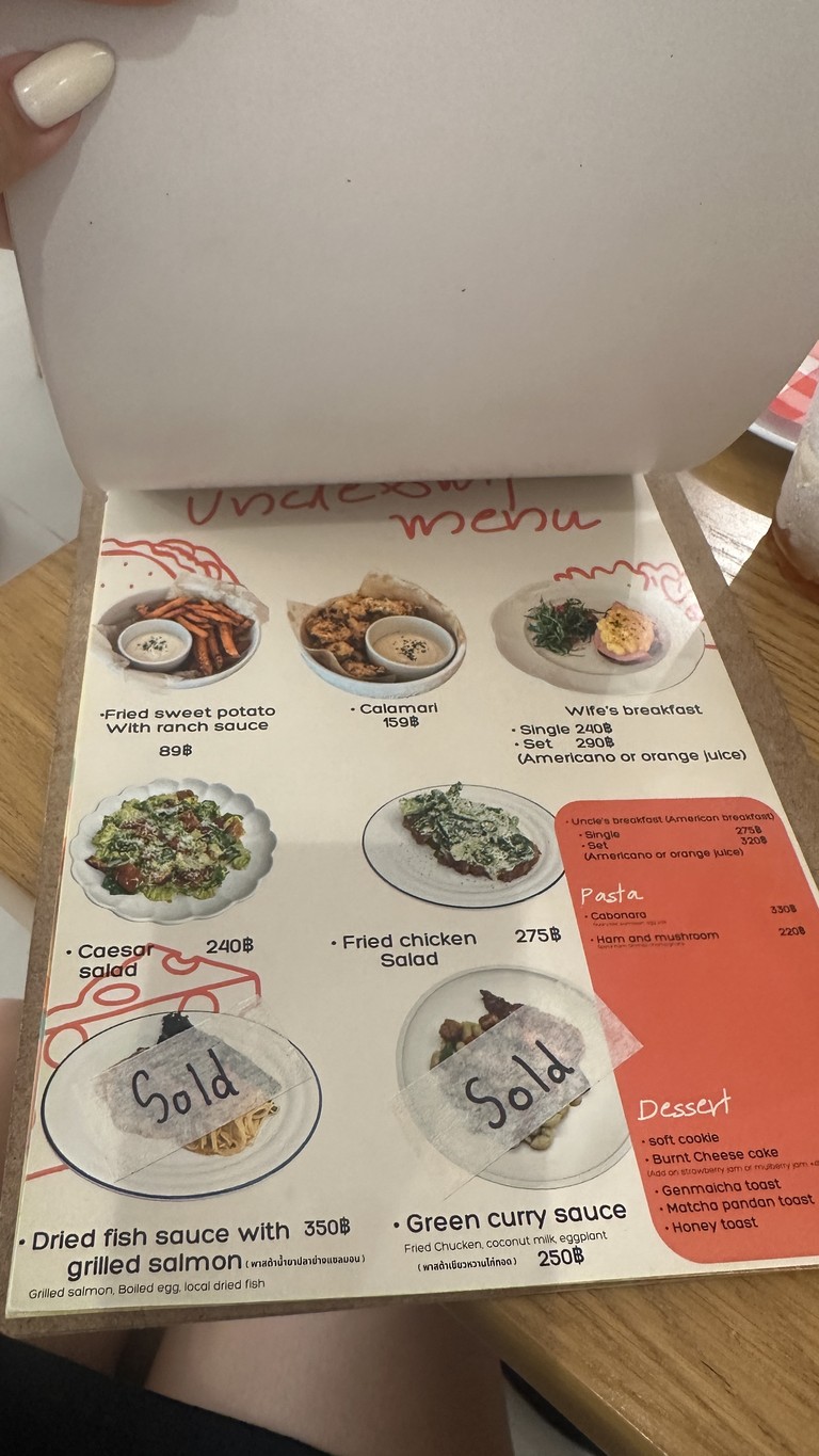 Uncle & Wife : Cafe & Brunch menu 2