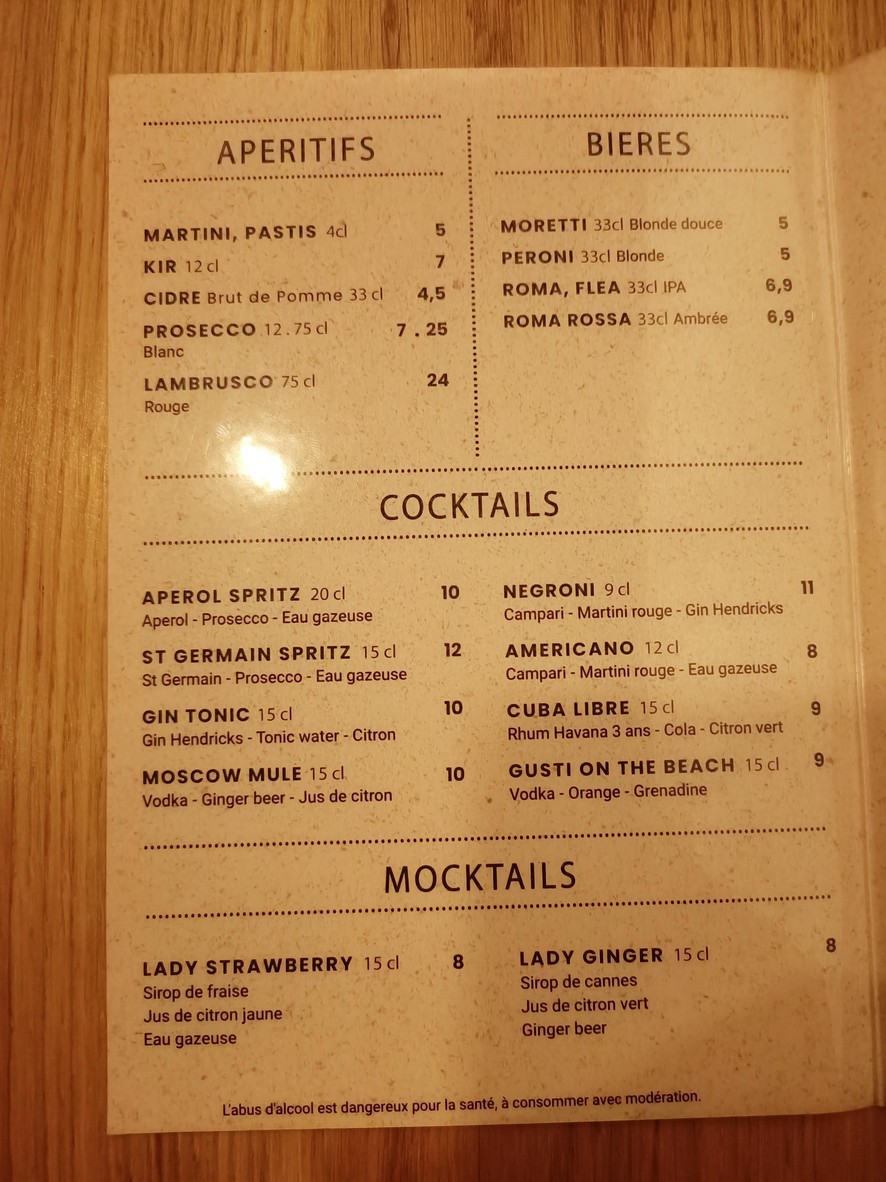 Gustino Pizza menu 2