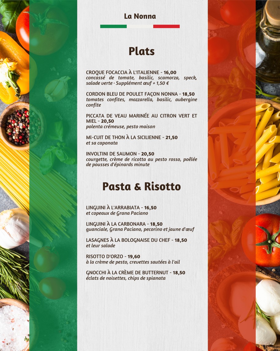 La Nonna menu 2