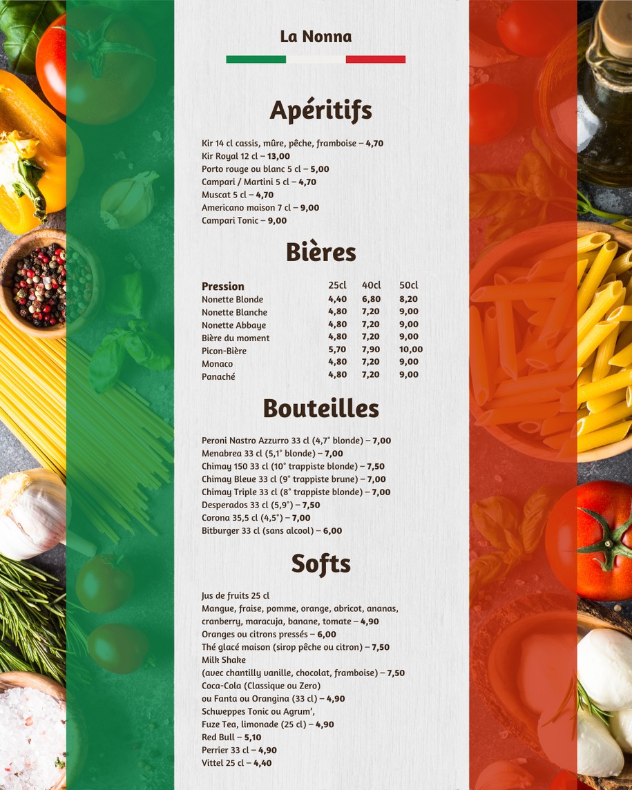 La Nonna menu 5